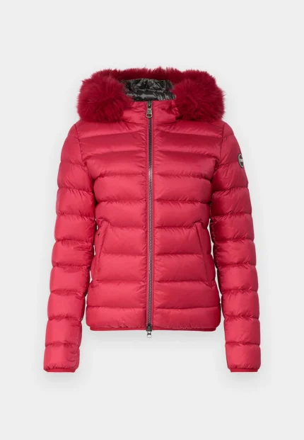 Piumino COLMAR donna corto 200g con cappuccio e pelliccia art 2286F